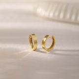 Gold Mini Hoops, 10K Solid Gold-1