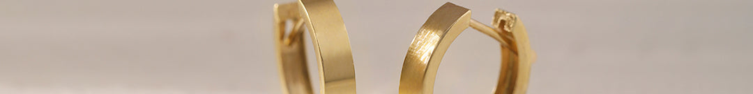 Gold Mini Hoops, 10K Solid Gold-1