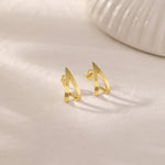 Gold Cuff Hoops, 10K Solid Gold-5