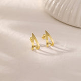 Gold Cuff Hoops, 10K Solid Gold-5