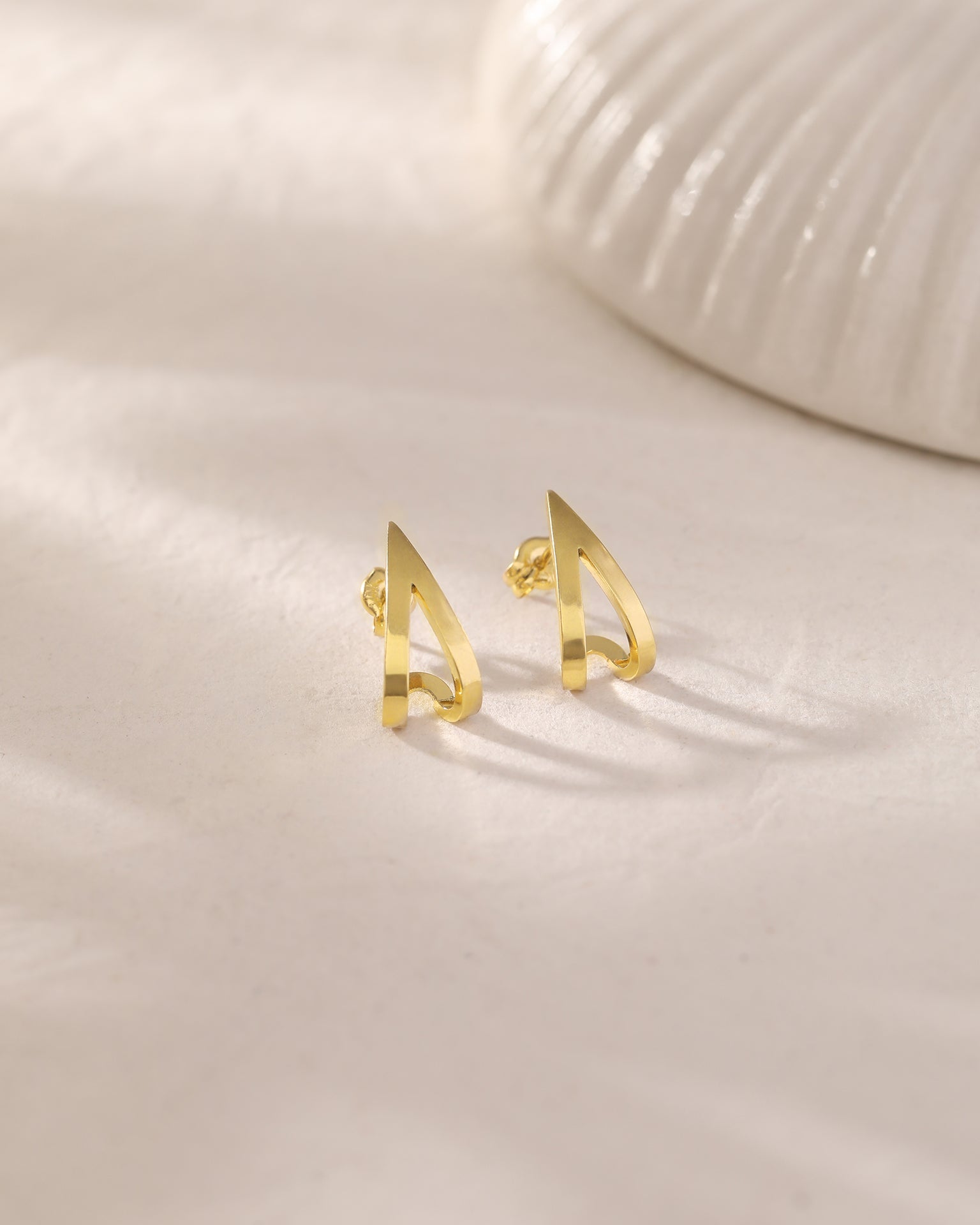 Gold Cuff Hoops, 10K Solid Gold-5