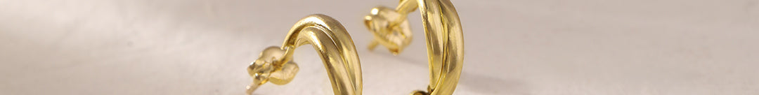Gold Entwine Hoops, 10K Solid Gold-1