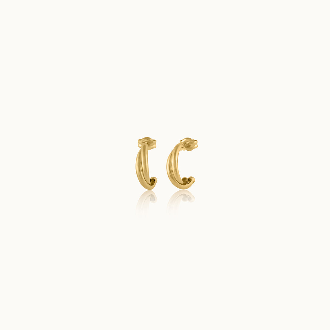 Gold Entwine Hoops, 10K Solid Gold-2
