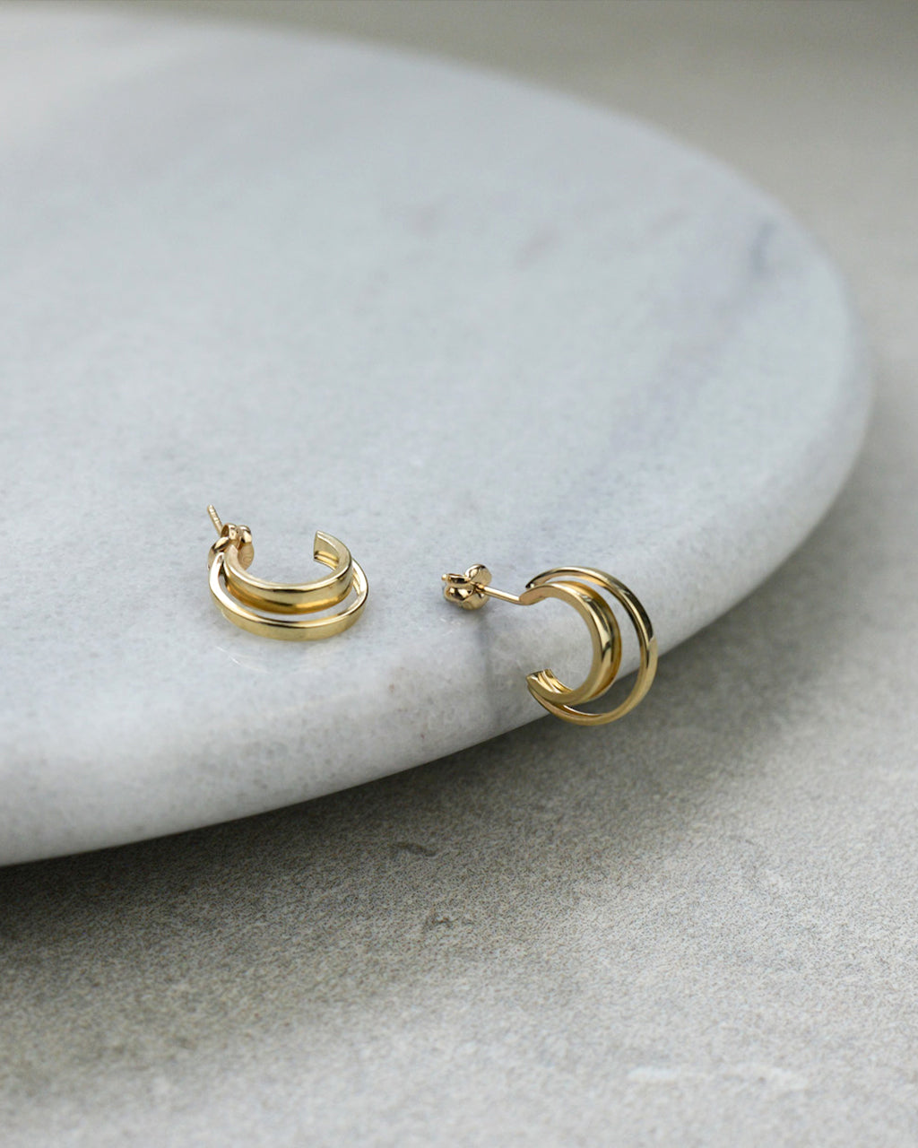 Gold Layered Hoops