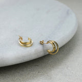 Gold Layered Hoops, 10K Solid Gold-3