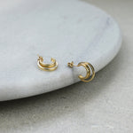 Gold Layered Hoops, 10K Solid Gold-1