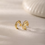 Gold Layered Hoops, 10K Solid Gold-1