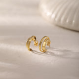 Gold Layered Hoops, 10K Solid Gold-1