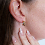 Gold Layered Hoops, 10K Solid Gold-2