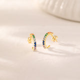 Gold Rainbow Hoops