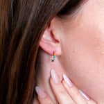 Gold Rainbow Hoops, 10K Solid Gold-2
