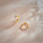 Fine Small Diamond Hoops, 14K Solid Gold, 1/5 ct Lab Grown Diamond-1