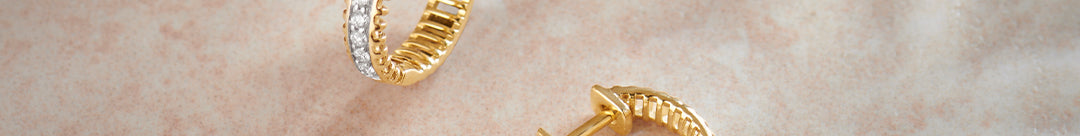 Fine Small Diamond Hoops, 14K Solid Gold, 1/5 ct Lab Grown Diamond-1