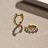 Bezel Set Diamond Hoops, 14K Solid Gold, 1/3 ct Lab Grown Diamond-6