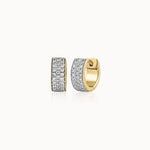 Bold Mini Diamond Hoops, 14K Gold Vermeil, 3/8 ct Lab Grown Diamond-3