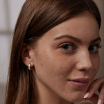 Baguette Diamond Hoops, 14K Solid Gold, 3/4 ct Lab Grown Diamond-4