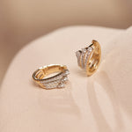 Trio Diamond Hoops, 14K Solid Gold, 1/2 ct Lab Grown Diamond-6
