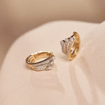 Trio Diamond Hoops, 14K Gold Vermeil, 1/2 ct Lab Grown Diamond-6