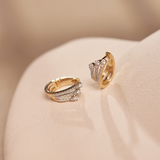 Trio Diamond Hoops, 14K Solid Gold, 1/2 ct Lab Grown Diamond-1