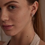 Trio Diamond Hoops, 14K Solid Gold, 1/2 ct Lab Grown Diamond-4