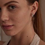 Trio Diamond Hoops, 14K Solid Gold, 1/2 ct Lab Grown Diamond-4