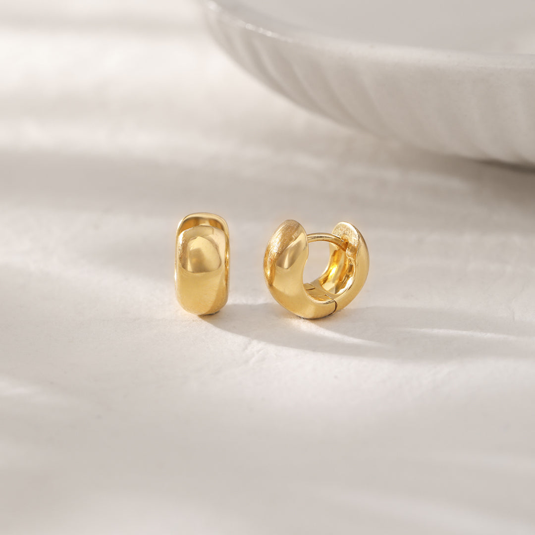Chunky Small Hoops, 14K Gold Vermeil-1