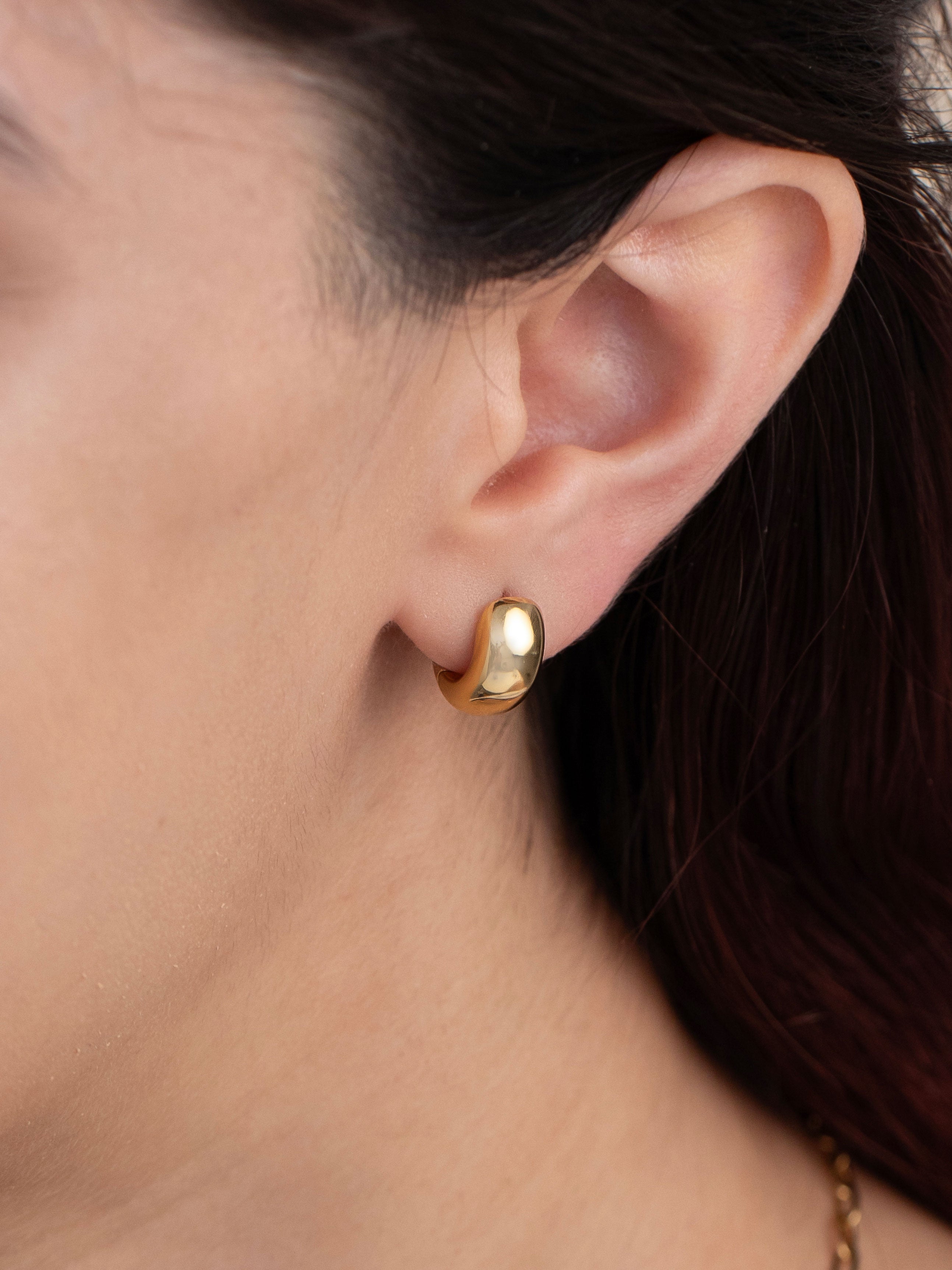 Chunky Small Hoops, 14K Gold Vermeil-2