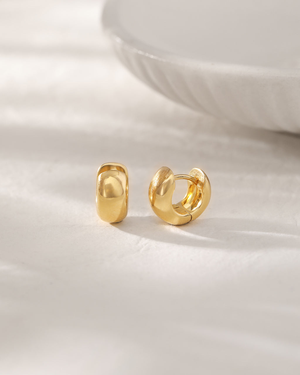 Chunky Small Hoops, 14K Gold Vermeil-4