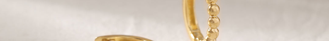 Beaded Hoops, 14K Gold Vermeil-1