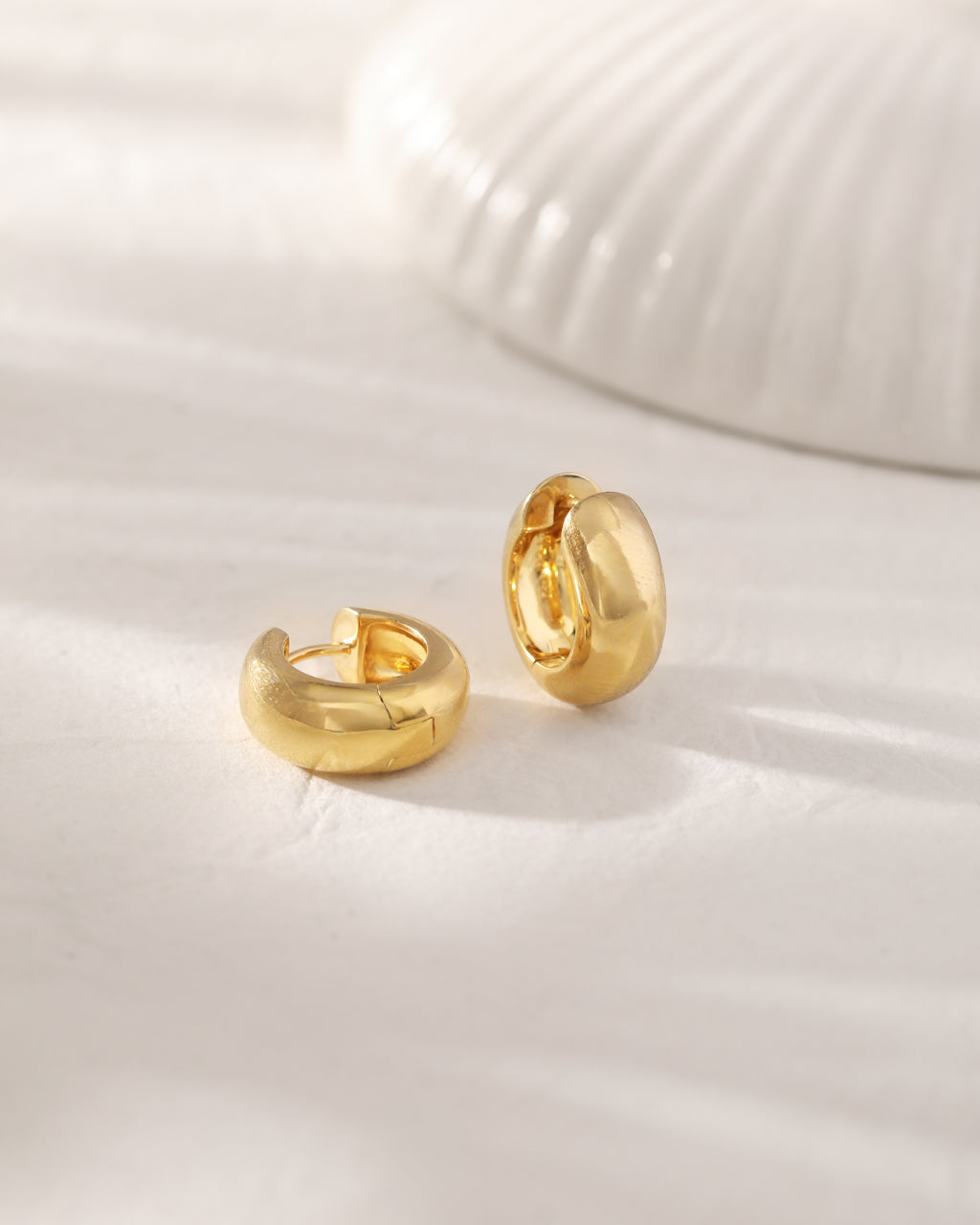 Chunky Medium Hoops, 14K Gold Vermeil-4