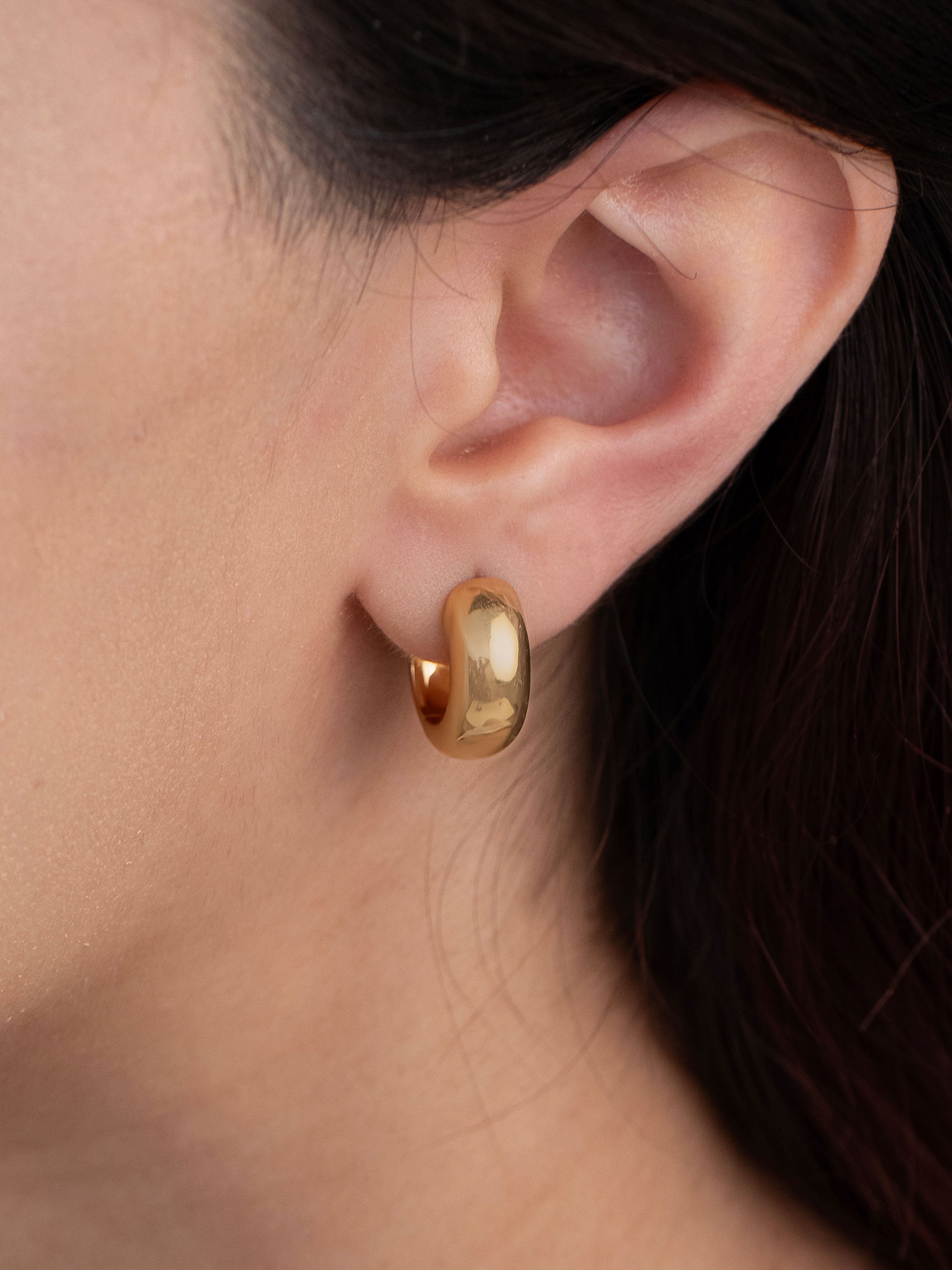 Chunky Medium Hoops, 14K Gold Vermeil-2