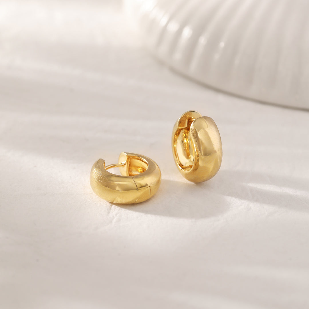 Chunky Medium Hoops, 14K Gold Vermeil-1