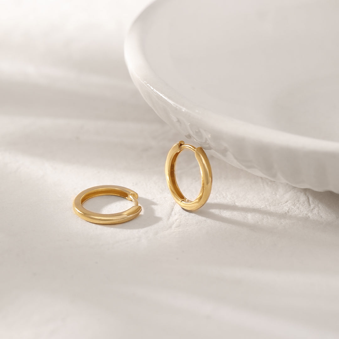 Classic Tube Hoops, 14K Gold Vermeil-1