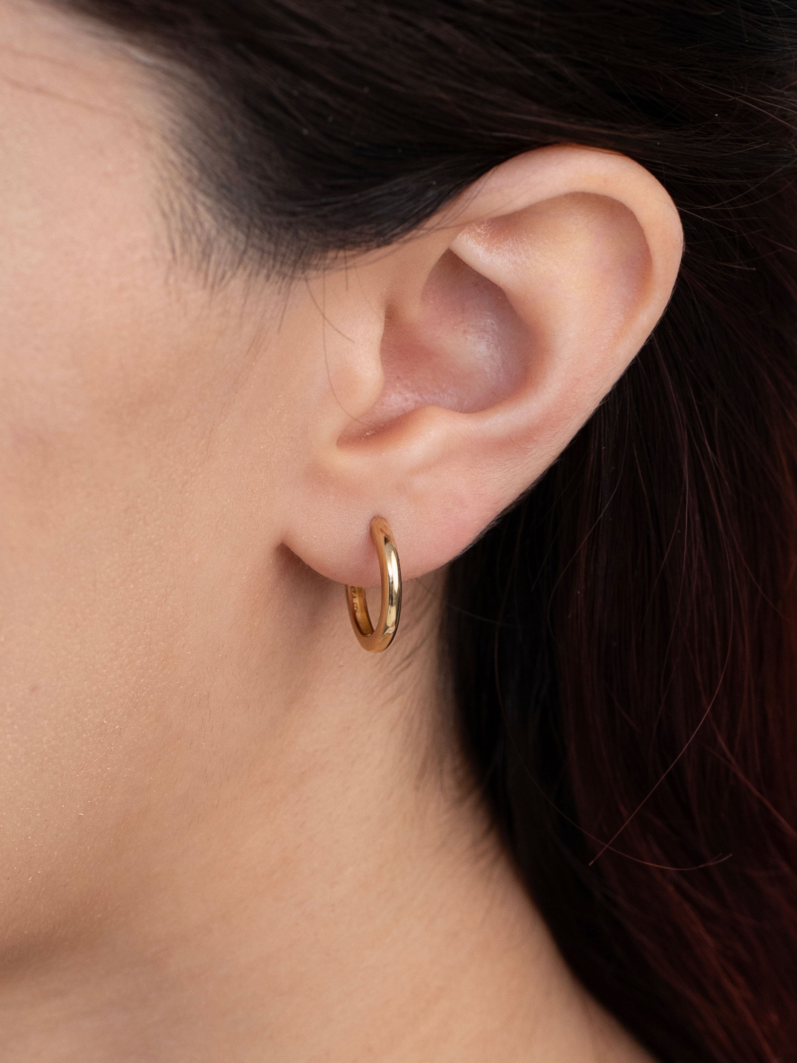 Classic Tube Hoops, 14K Gold Vermeil-2