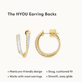 Baguette Twisted Diamond Hoops