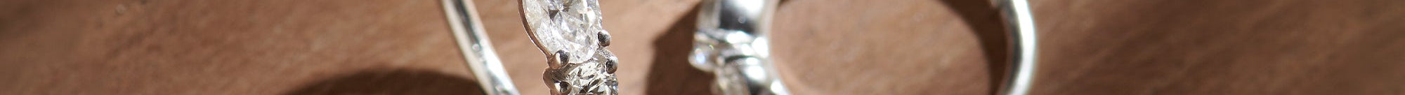 Trio Solitaire Hoop Earrings, Sterling Silver,1 ct Lab Grown Diamond-1