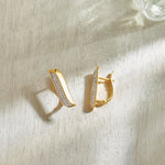 Diamond Bar Hoops, 14K Gold Vermeil, 1/3 ct Lab Grown Diamond-7