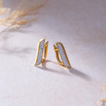 Diamond Bar Hoops, 14K Gold Vermeil, 1/3 ct Lab Grown Diamond-6