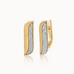 Diamond Bar Hoops, 14K Gold Vermeil, 1/3 ct Lab Grown Diamond-3