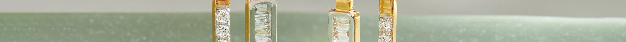 Duo Shine Hoops, 14K Gold Vermeil, 1/2 ct Lab Grown Diamond-1