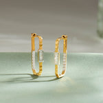 Duo Shine Hoops, 14K Gold Vermeil, 1/2 ct Lab Grown Diamond-9