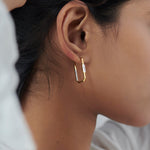 Duo Shine Hoops, 14K Solid Gold, 1/2 ct Lab Grown Diamond-2