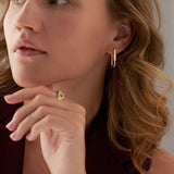 Duo Shine Hoops, 14K Solid Gold, 1/2 ct Lab Grown Diamond-5