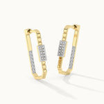 Duo Shine Hoops, 14K Solid Gold, 1/2 ct Lab Grown Diamond-3