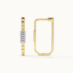 Duo Shine Hoops, 14K Solid Gold, 1/2 ct Lab Grown Diamond-7