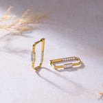 Duo Shine Hoops, 14K Gold Vermeil, 1/2 ct Lab Grown Diamond-8