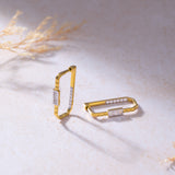 Duo Shine Hoops, 14K Gold Vermeil, 1/2 ct Lab Grown Diamond-8