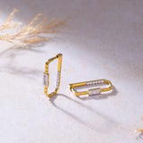 Duo Shine Hoops, 14K Solid Gold, 1/2 ct Lab Grown Diamond-8