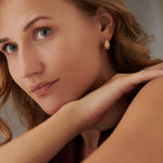 Bold Texture Diamond Hoops, 14K Gold Vermeil, 1/5 ct Lab Grown Diamond-4