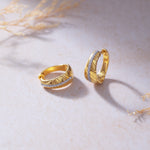 Bold Texture Diamond Hoops, 14K Gold Vermeil, 1/5 ct Lab Grown Diamond-5